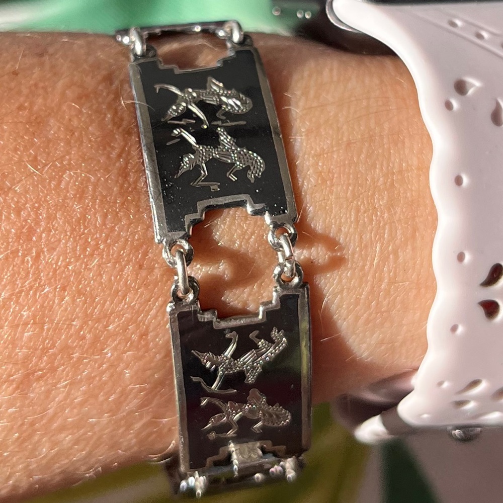 Vintage Siam Sterling Silver Bracelet